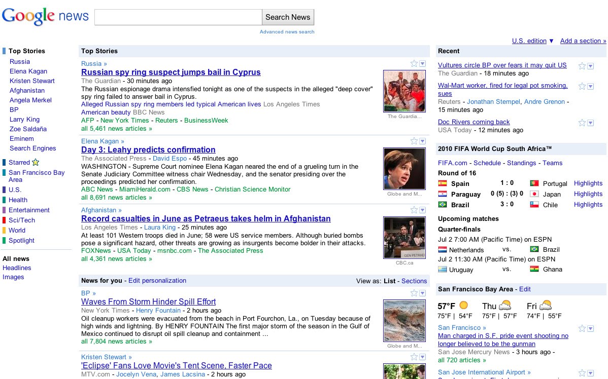 Google News Homepage Redesigned